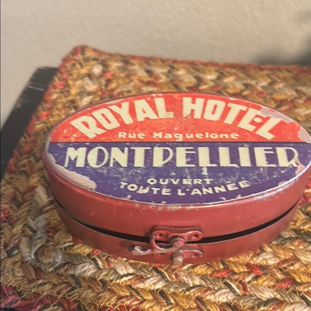 Vintage Red and Blue Decorative Box